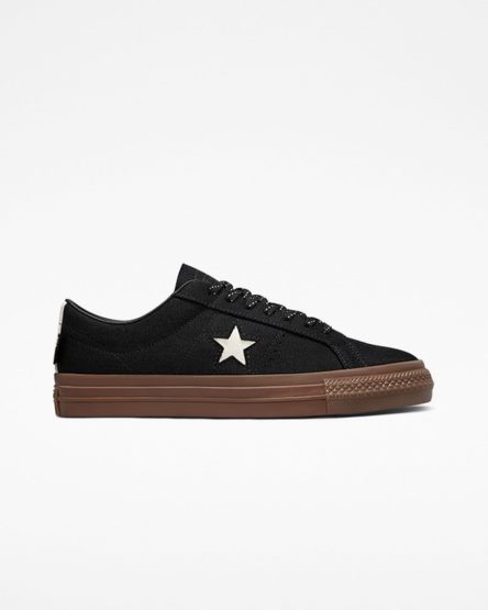 Tenis Skate Converse One Star Pro Cordura Lona Feminino Pretas Branco | PT F03781T